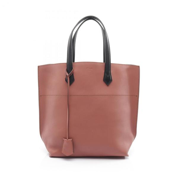 FENDI All-in Shopping Tote Bag, Leather, Women's, Brown/Black, 8BH260.P07 - Picture 1 of 7